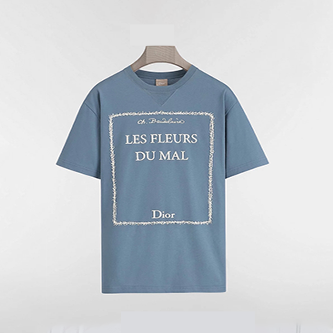 dior les fleurs du mal thorn frame embroidery cotton t-shirt